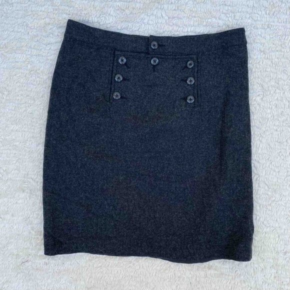 Old Navy Dresses & Skirts - Old navy women's midi mini gray casual winter wool skirt - Size 8